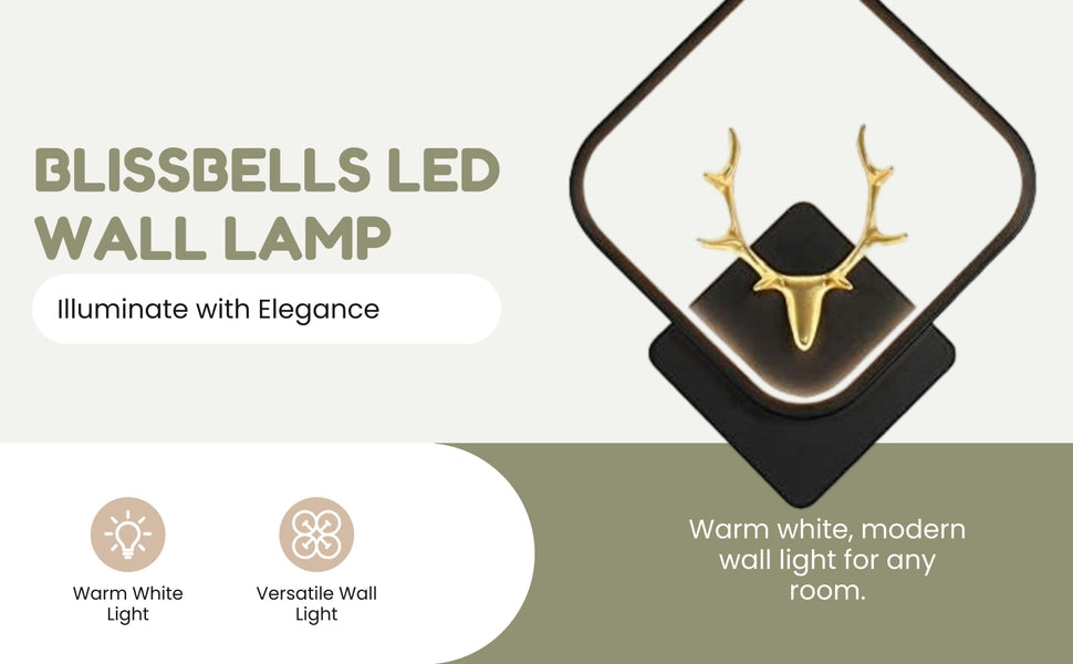 Delamps LED 3-Color Decorative Wall Light – Hiran-Square (Warm, Natural, Cool White)