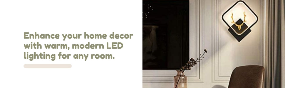 Delamps LED 3-Color Decorative Wall Light – Hiran-Square (Warm, Natural, Cool White)