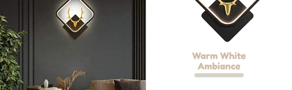Delamps LED 3-Color Decorative Wall Light – Hiran-Square (Warm, Natural, Cool White)