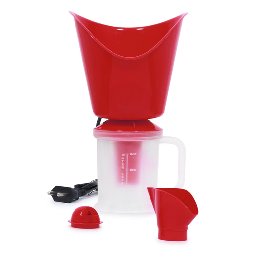Delamps All-in-One Steam Inhaler for Face, Nose & Respiratory Care – Red